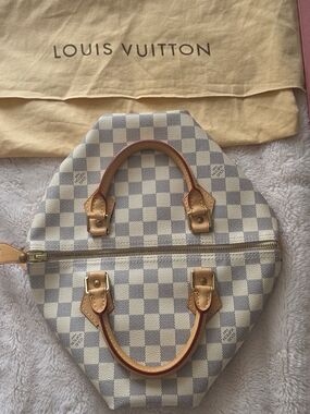 Louis Vuitton Damier Azur Speedy 30 Bandoulière - White/Blue
